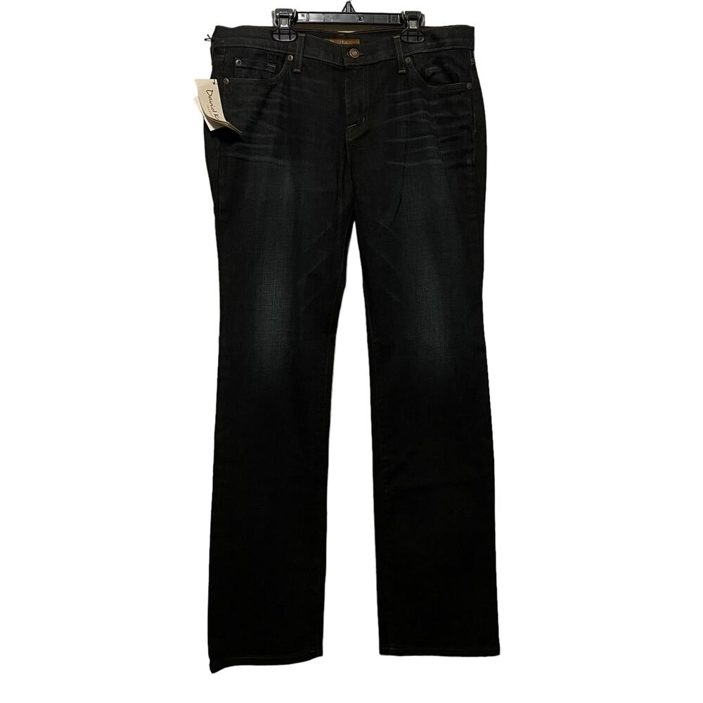 NWT David Kahn Nikki Low Rise Straight Leg Dark Wash Jeans